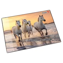 Läufer 46656 Pferde am Strand, 53x40 cm, rutschfeste Schreibunterlage Motiv Stand, 40x53cm