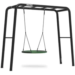 BERG PlayBase M Klettergerüst Schaukelgestell mit 2 Reckstangen inkl. Nestschaukel