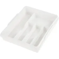 KEEEPER Franka Besteckkasten ausziehbar, Polypropylen, Weiß, 38 x 32