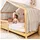 lilimaus Hausbett Himmel [in 12 Farben] Betthimmel Hausbett aus 100% Baumwolle Musselin - Stoffhimmel für Hausbett Deko Mädchen & Jungen - Himmel für Hausbett Kinder - Bett Vorhang Kinderbett