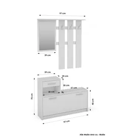 byLIVING Tamina 97 x 190 x 25 cm braun / anthrazit
