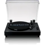 Lenco LS-60BK Plattenspieler aus Holz mit eingebauten Lautsprechern und Bluetooth®