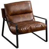 WAHSON OFFICE CHAIRS Ohrensessel mit Armlehnen Chenille 70 x 80 x 90 cm Beige