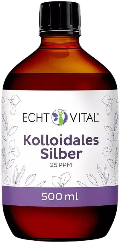 Kolloidales Silber - 25 ppm (500 ml) - Echt Vital