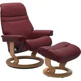 Stressless Stressless® Relaxsessel »Sunrise« mit Classic Base, Größe L, Gestell Eiche, rot