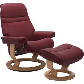 Stressless Stressless® Relaxsessel »Sunrise« mit Classic Base, Größe L, Gestell Eiche, rot