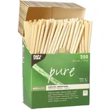 Papstar PURE Trinkhalme, 88482 Einweg-Trinkhalm 250 Stück