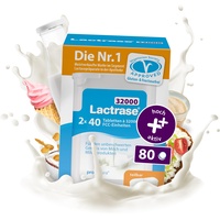 pro natura Lactrase 32000 – 2x40 Lactase Tabletten bei Lactose-Intoleranz, für den unbeschwerten Genuss von Milch und Milchprodukten