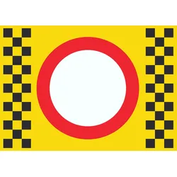 Piste gesperrt Schild A2 Rückseite selbstklebend