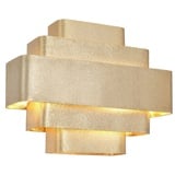 Casa Padrino Luxus Wandleuchte Gold 38 x 12,5 x H. 31 cm - Elegante Wohnzimmer Wandlampe - Wohnzimmer Leuchten