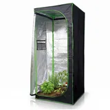 MuCoLa Growzelt 80 x 80 x 220 cm Schwarz