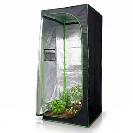 MuCoLa Growzelt 80 x 80 x 220 cm Schwarz