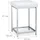 Relaxdays Hocker Polsterhocker Kunstleder 33 x 47 x 33 cm Weiß/Mehrfarbig