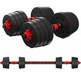 BCBIG Hantelset,Hanteln Set 2er verstellbar kurzhanteln sind für Männer und damen ​2in1 Fitness Krafttraining Langhantel Verbindungsstahlrohr Varianten Gewicht 15kg(7.5kg*2)