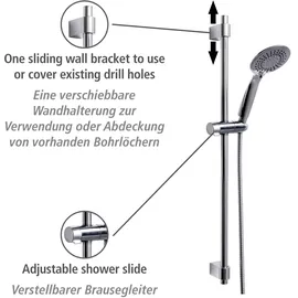 Wenko Young Stangenbrause-Set Chrom Silber 66 cm