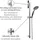 Wenko Young Stangenbrause-Set Chrom Silber 66 cm