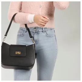 FLORENCE Schultertasche Leder Black