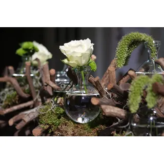 NaDeco Dekovase Kugelvase aus Glas, Durchmesser 50 mm, 5 Stück