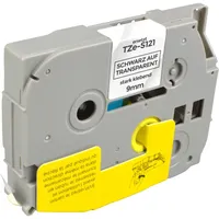 Ampertec P-Touch Band kompatibel zu TZe-S121 schwarz auf transparent