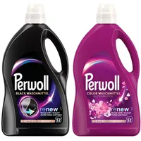 Perwoll Black & Color Blütenrausch 2 x 52 WL (104WL) Colorwaschmittel (Vorrats-Set, [2-St. Flüssigwaschmittel mit Dreifach-Renew-Technologie - für bunte & dunkle Wäsche)