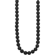 Bruno Banani Edelstahlkette Lavastein schwarz