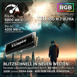 Greed Greed® MK2 Power - High End Gaming PC - Intel Core i7-12700F + Nvidia RTX 4060Ti 16GB - Schneller RGB Computer + 4K Raytracing Rechner mit 4,9 GHZ - 32GB DDR4 - 1TB SSD - WLAN + W11 Pro