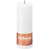 Bolsius Rustik Stumpenkerze 19 x 6.8 cm wolkiges weiß
