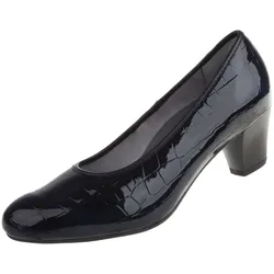 Pumps LEI BY TESSAMINO "Carmen", Damen, Gr. 39, blau (dunkelblau), Synthetik, elegant, Schuhe, mit Reptilien-Prägung