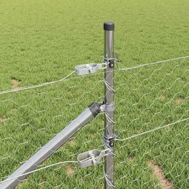 vidaXL Zaun 25 x 0,5 m Silber/Stahl