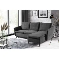 WERK2 Ecksofa »Loppo L-Form«, Cord-Schlafcouch mit losen Rückenkissen, Sofa mit Schlaffunktion