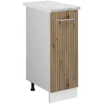 Vicco Apothekerschrank R-Line Medizinschrank für die Küche Artisan-Eiche/Weiß 30 cm AP Marmor
