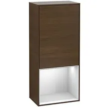 Villeroy & Boch Villeroy und Boch Finion Seitenschrank G540MTGN 41,8cm, links, Emotion, Regal unten White Matt, Walnut veneer