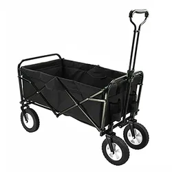 Bollerwagen mit Stahlrahmen faltbar Divit Handwagen Gartenwagen klappbar ME69 schwarz DPL1