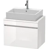 Duravit DuraStyle Waschtisch-Unterschrank DS530101843 70 x 47,8 cm, weiß matt/basalt matt, für Konsole, 1 Auszug