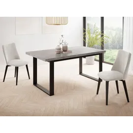 WFL GROUP Valentino 160 x 80 x 75 cm grau