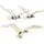 Boltze Wandobjekt V√∂gel Vogel M√∂we Silber Aluminium B35cm - Set