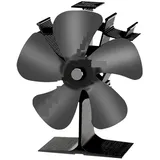 MSEURO Kaminventilator mit 5 Flügeln, Holzofen, Öko-Ventilator, leiser Ventilator mit großem Luftvolumen, wärmebetriebener Ofenventilator, effiziente Wärmeverteilung Lucky (Color : Stove Fan)