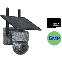 Outdoor Solar PTZ Kamera, 5MP Auflösung, 4G Konnektivität, 5MP WIFI Ver Add 32GB