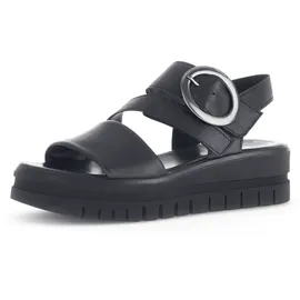Gabor Plateau-Sandalette Damen Schwarz 36