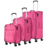 Travelite Seaside 4W Trolley-Set L/M/S Pink