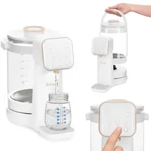 lionelo Babypresto 2.0 Fläschchenzubereiter, Milchzubereiter Baby und Flaschenwärmer Baby mit 40-100 °C, UV-Hygiene, Dechlorierung, 30-300 ml Dosierung, 3 L Glasbehälter, LED-Display, Touch-Sperre