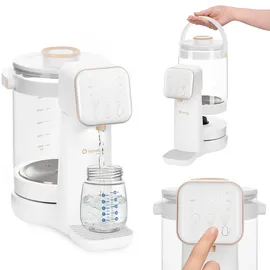 lionelo Babypresto 2.0 Fläschchenzubereiter, Milchzubereiter Baby und Flaschenwärmer Baby mit 40-100 °C, UV-Hygiene, Dechlorierung, 30-300 ml Dosierung, 3 L Glasbehälter, LED-Display, Touch-Sperre