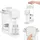 lionelo Babypresto 2.0 Fläschchenzubereiter, Milchzubereiter Baby und Flaschenwärmer Baby mit 40-100 °C, UV-Hygiene, Dechlorierung, 30-300 ml Dosierung, 3 L Glasbehälter, LED-Display, Touch-Sperre