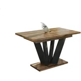 Endo-Moebel Esstisch, Mooreiche, Holzwerkstoff, Rechteckig,Rechteckig, 80x80x130 cm, Esszimmer, Tische, Esstische