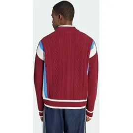 adidas Originals Wicons Strickjacke - Shadow Red / Off White / Ash Blue - XL