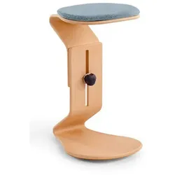 Mayer Sitzmöbel Hocker »NEST NATURE«, Breite: 38 cm, höhenverstellbar, Wolle, blau