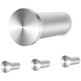 luxuskollektion Garderobenhaken Edelstahl 4er Pack Silber