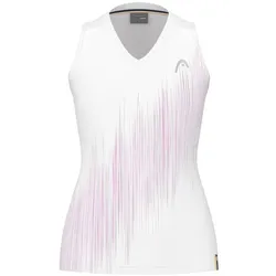 Head Tennis-Tank Top Performance 2024 (Polyester-Jacquard, V-Ausschnitt) weiss/pink Damen