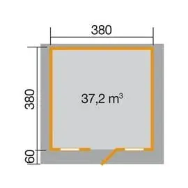 Weka Konstanz 3 4,60 x 4,50 m natur