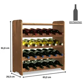 Proregal Weinregal 61,6 x 63,2 x 26,5 cm Braun